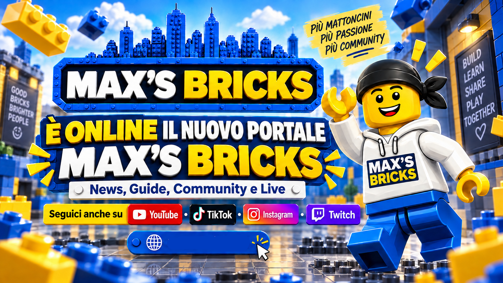 MAX’s BRICKS è online: inizia una nuova avventura! 🧱
